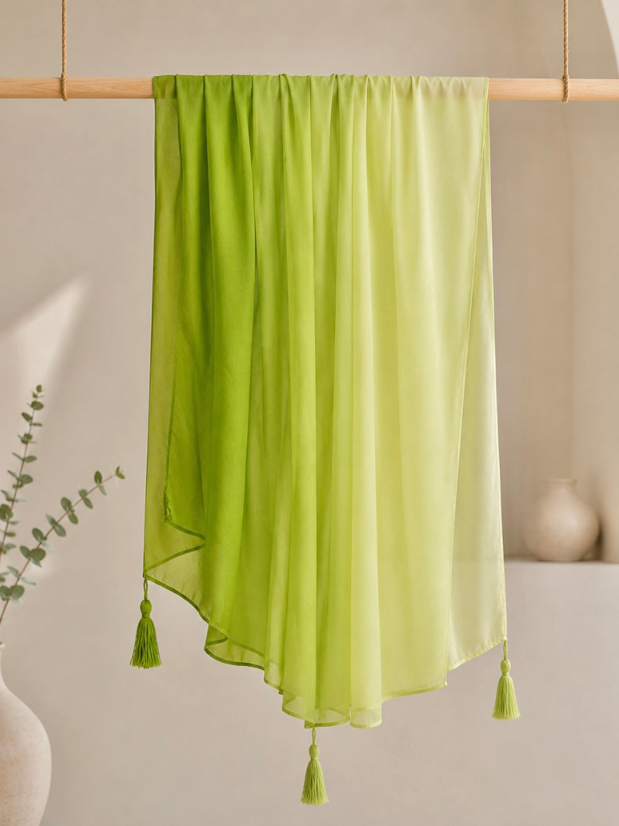 Ombre Tassels Hijab - Zest