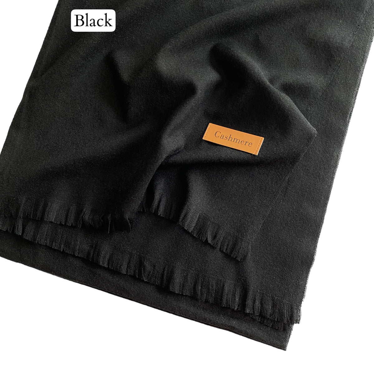 Plain Woolen Cashmere - Black