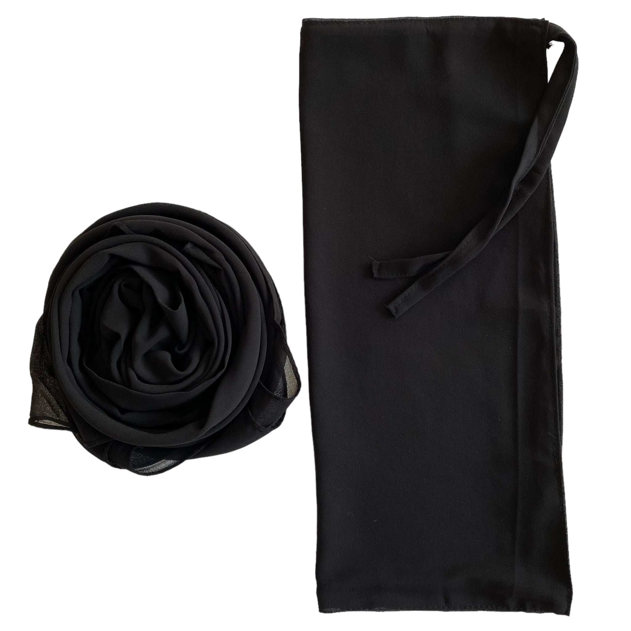 Matching Hijab & Niqab Sets - Black