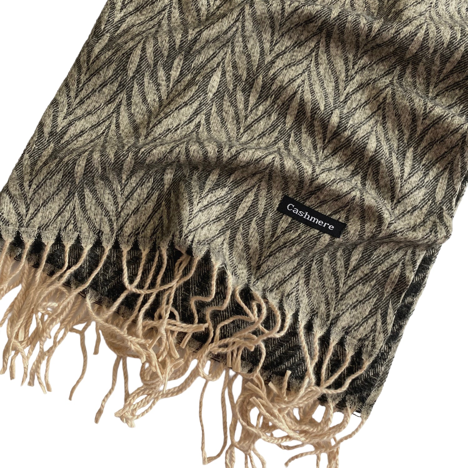 Orchard Woolen Hijab - Black & Off White