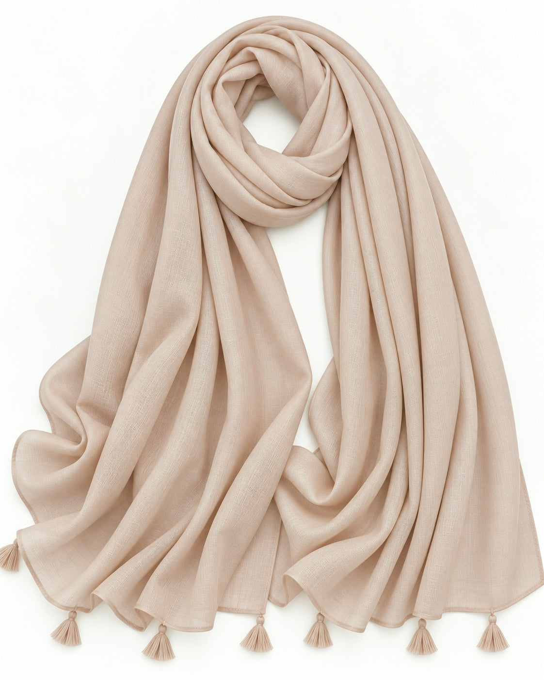 Plain With Tassels - Ivory
