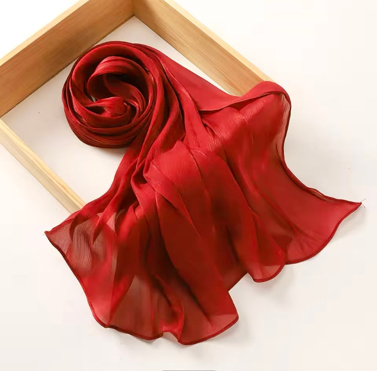 Starlit Organza Shimmer - Red