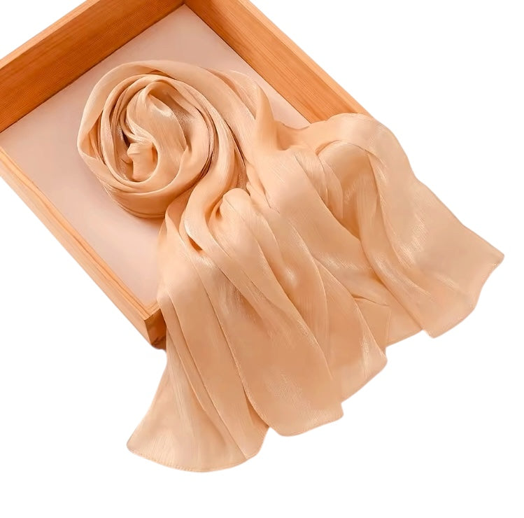 Starlit Organza Shimmer - Light Peach