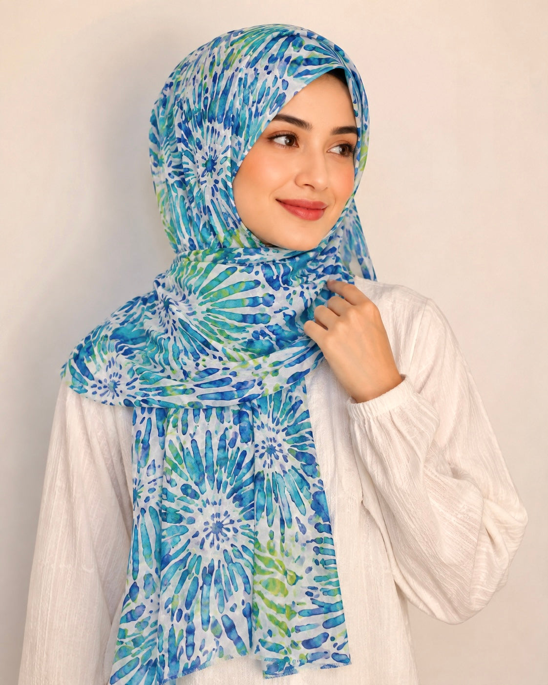 Blaze Lawn Printed Hijabs - Peacock