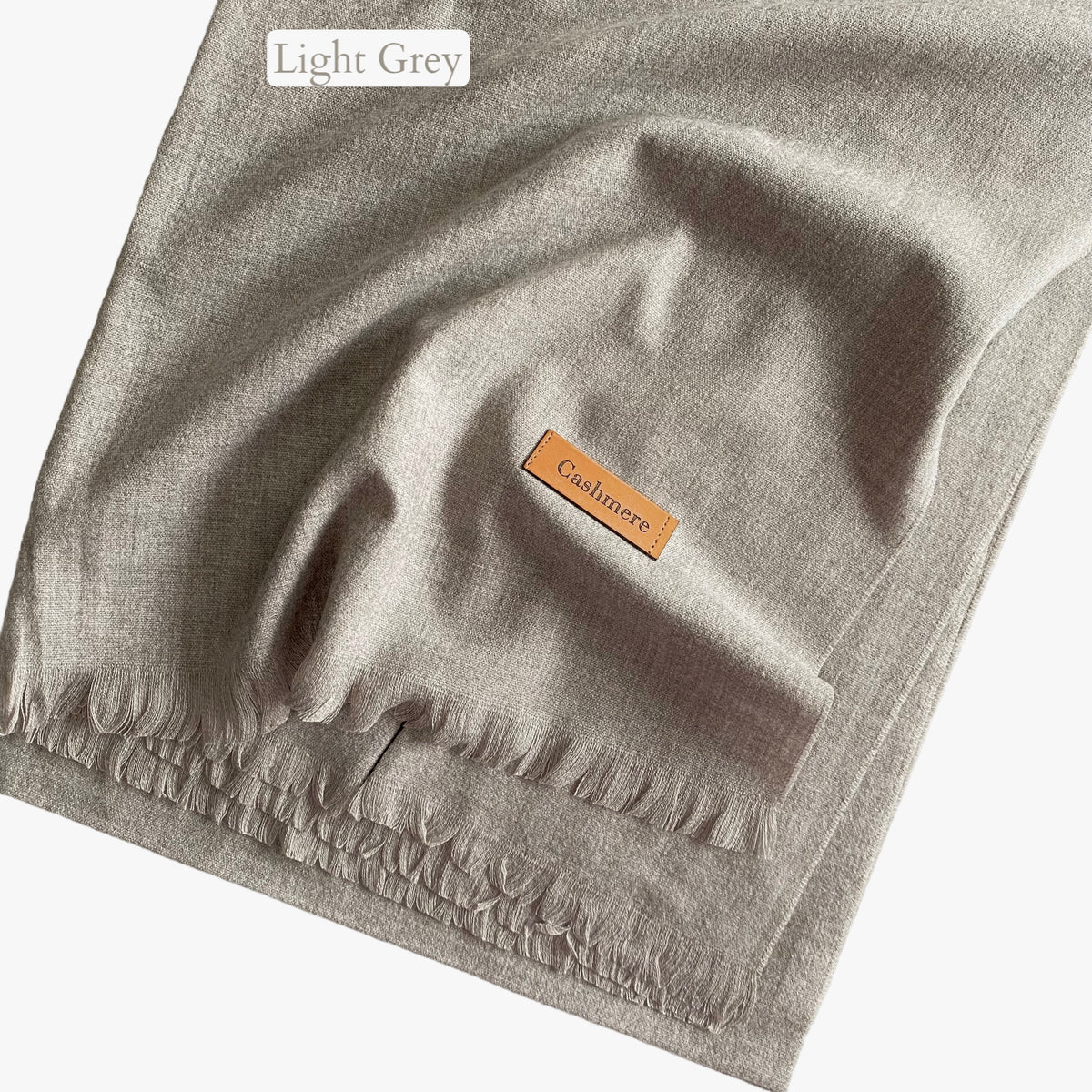 Plain Woolen Cashmere - Light Grey