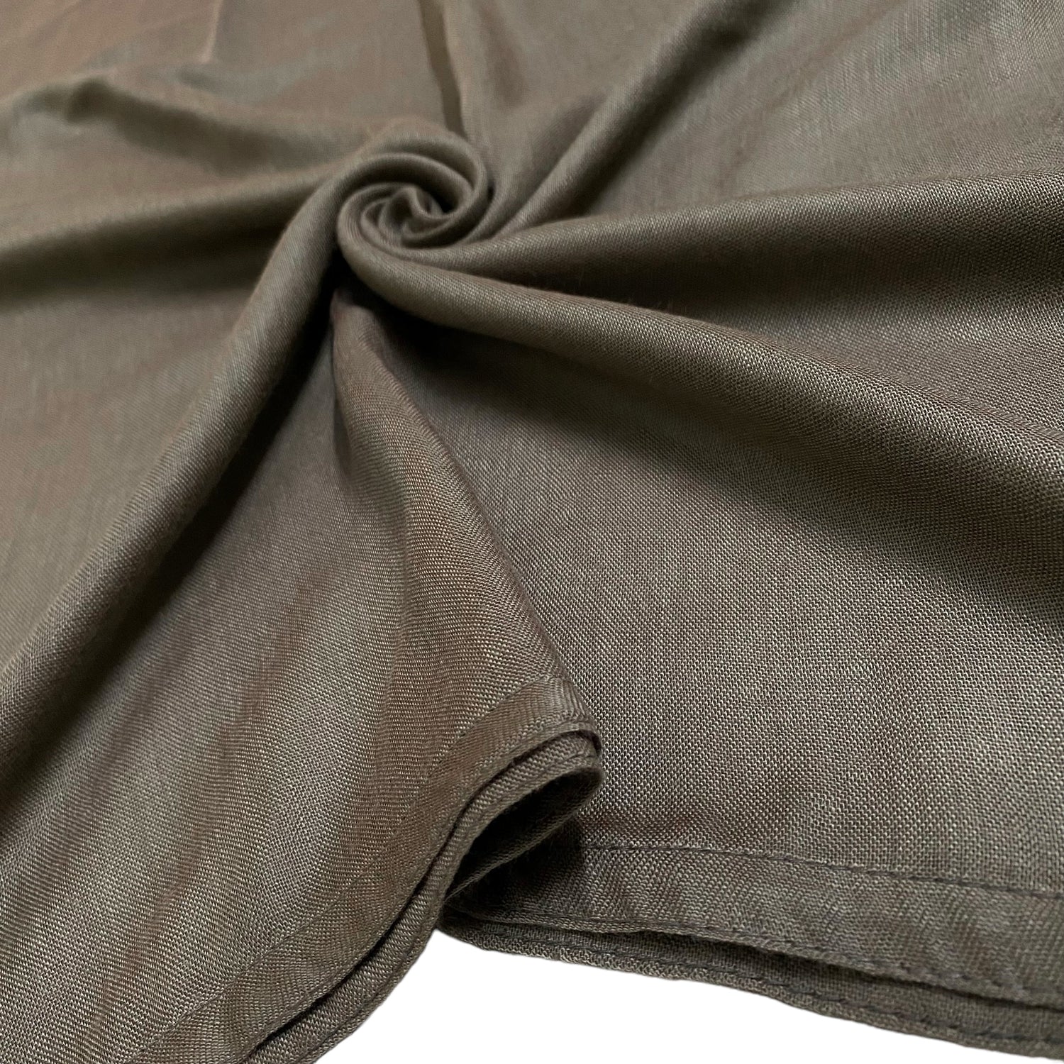 Double Stitched Border Hijab - Coffee