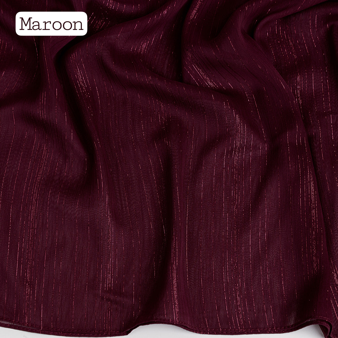 Glossy Streaks Chiffon Hijabs – Maroon