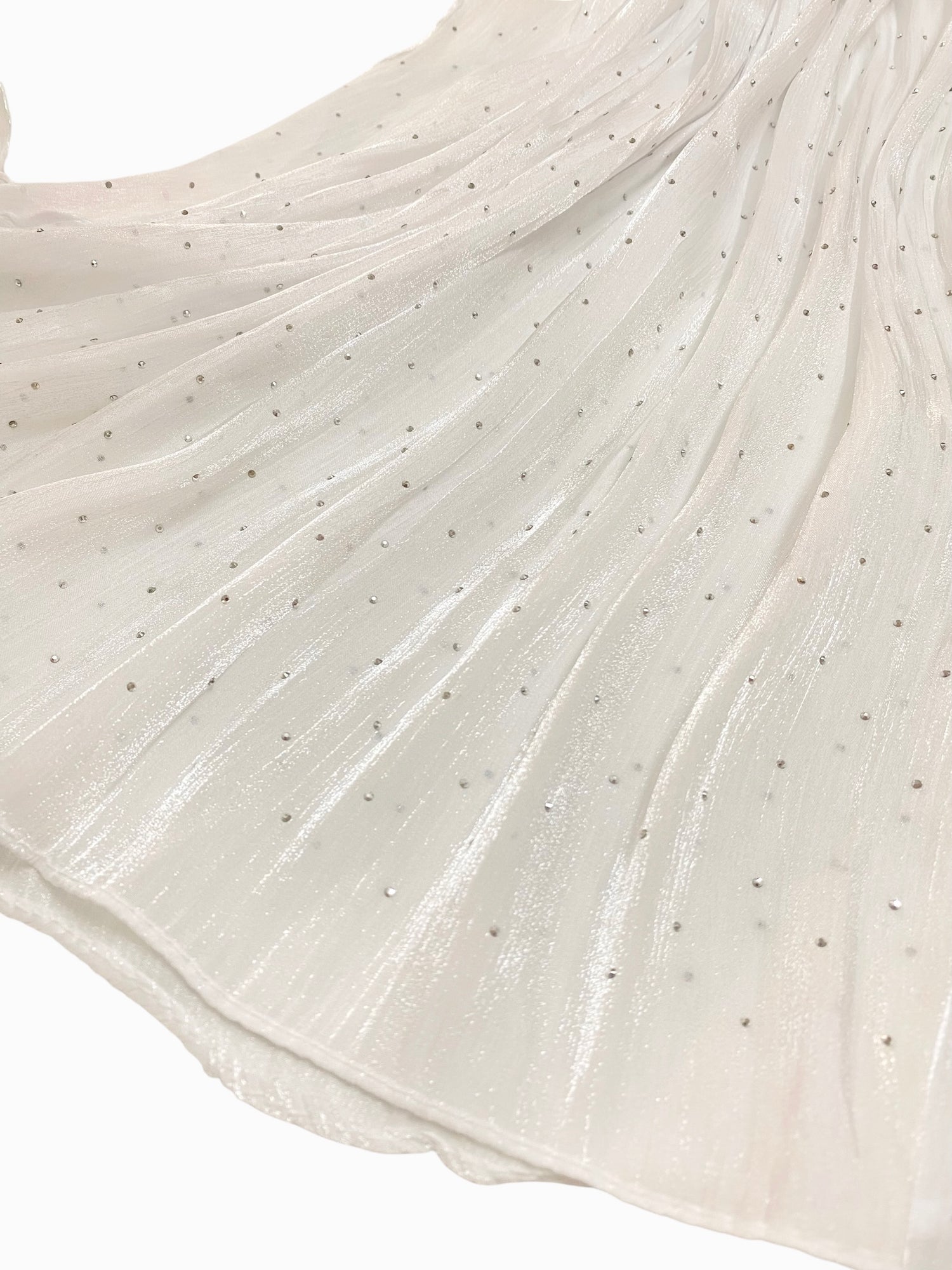 Stardust Organza Stoned Hijab - Pearl White