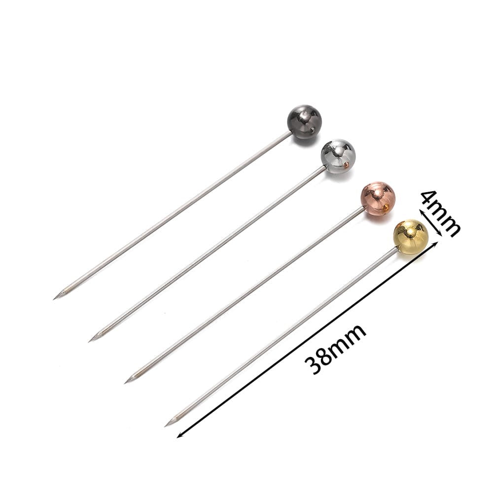 Metallic Hijab Pin - (Rose Gold, Golden, Silver, Charcoal)