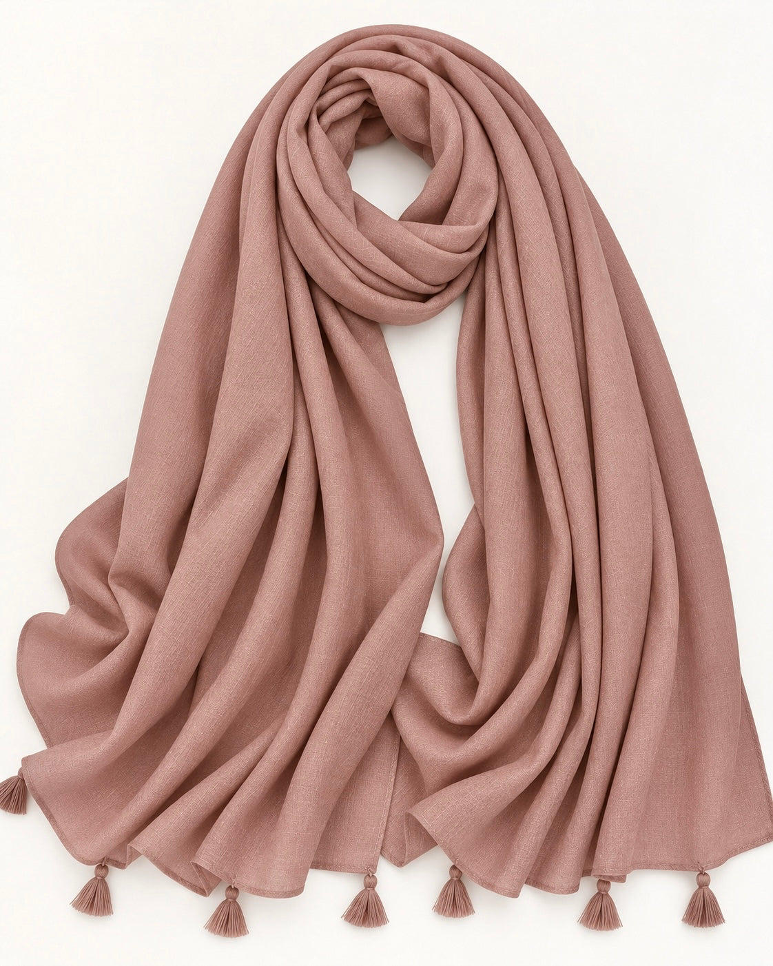 Plain With Tassels - TeaPink