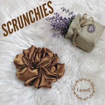 Silk Scrunchies - Caramel