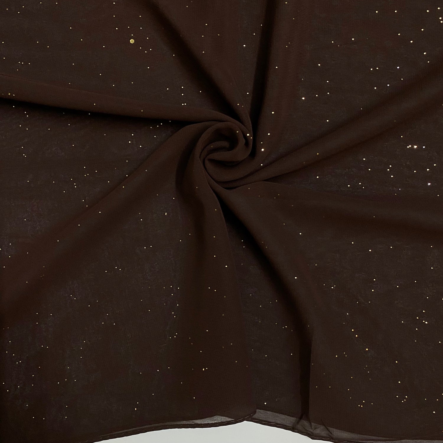 Glittered Georgette – Chocolate
