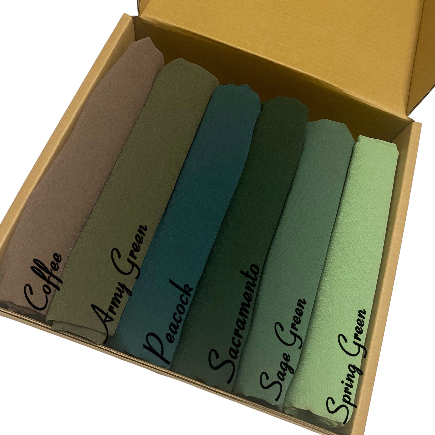 “Forest Flash” - Georgette Chiffon Hijab Bundle