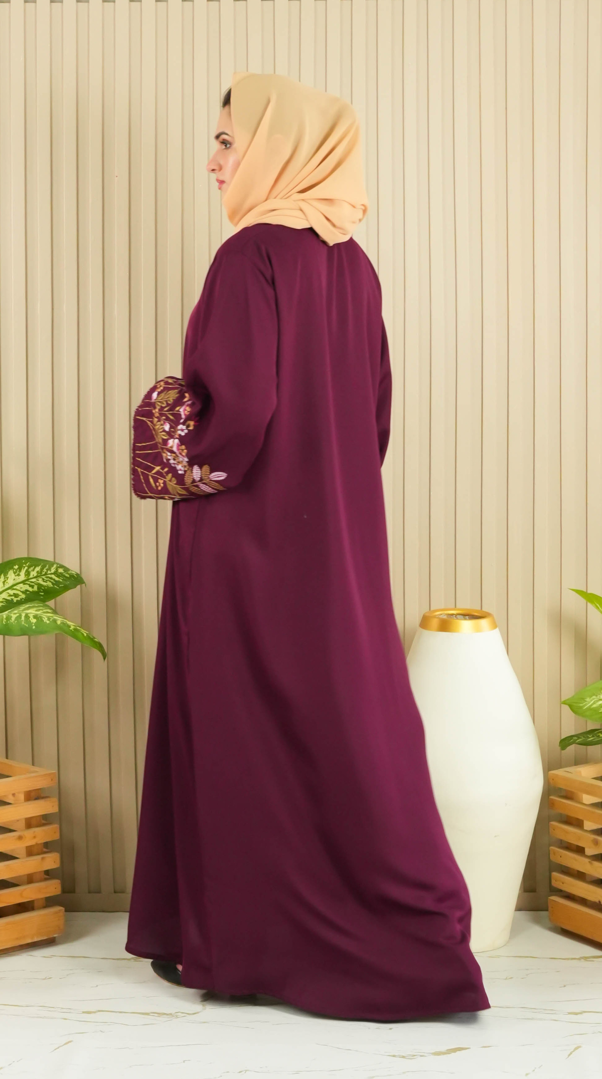 Florina Signature Abaya - Plum