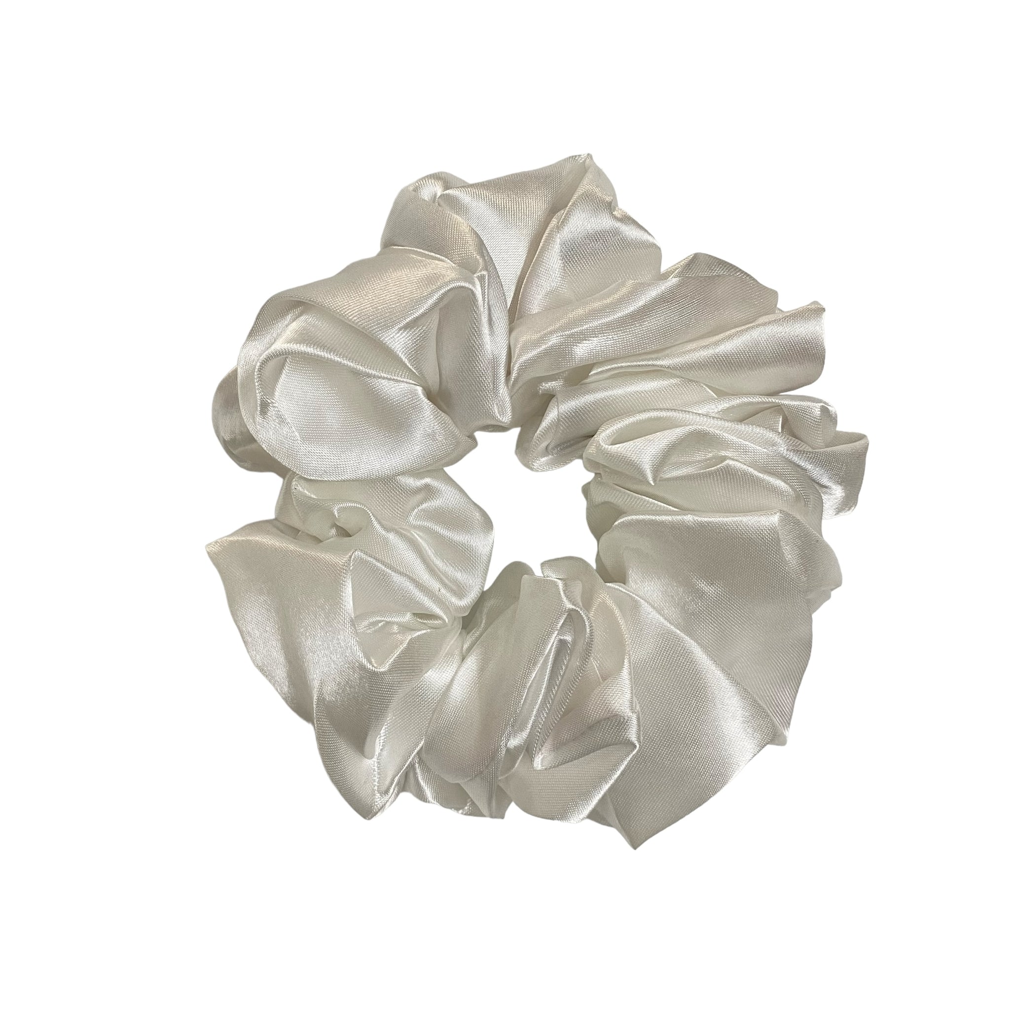 Silk Scrunchies - White