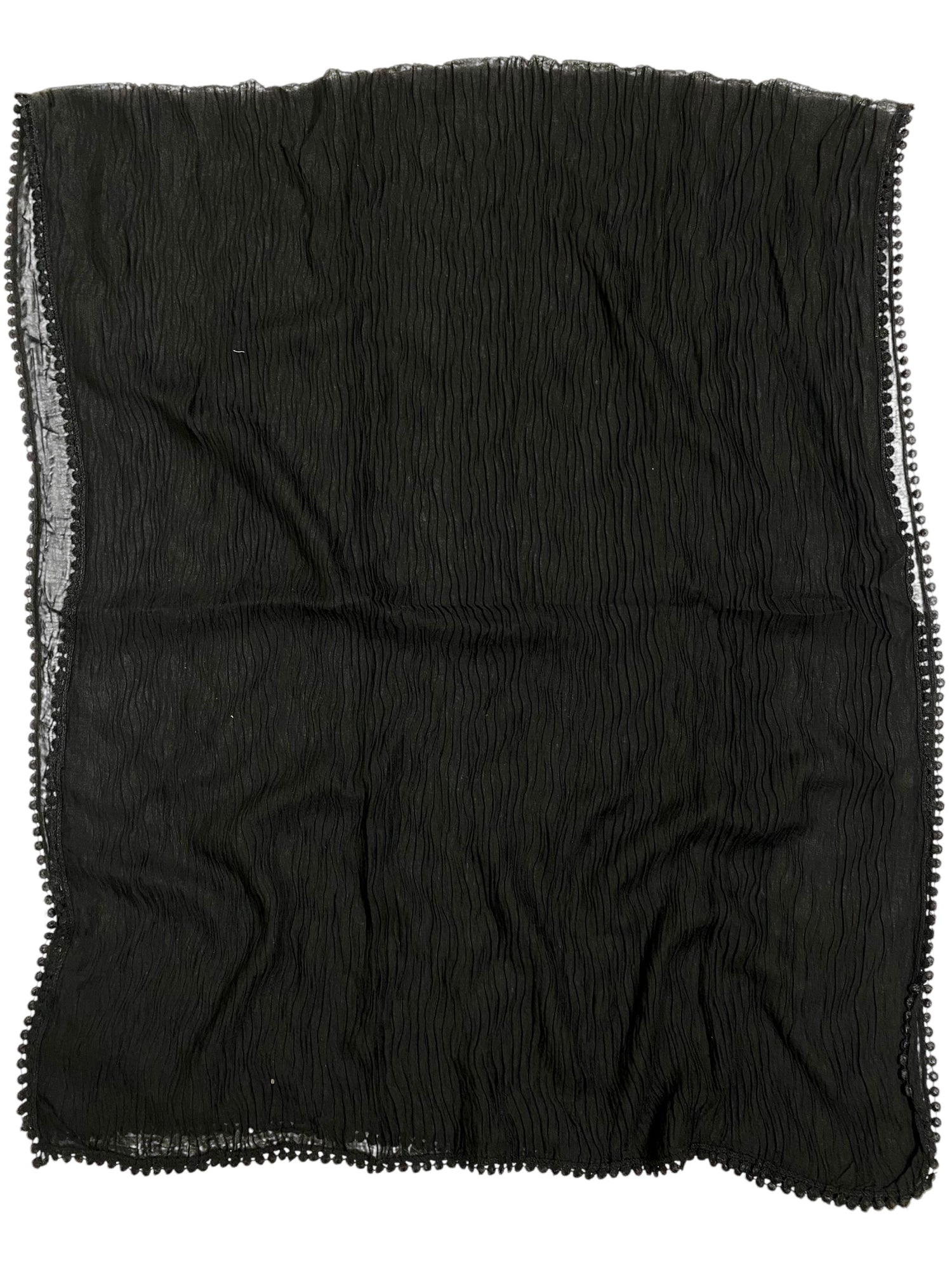 Rawaa Pleated Hijabs – Black