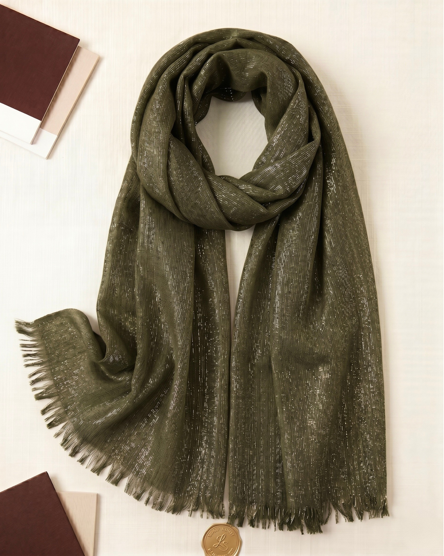 Zariya Lurex Hijab - Olive