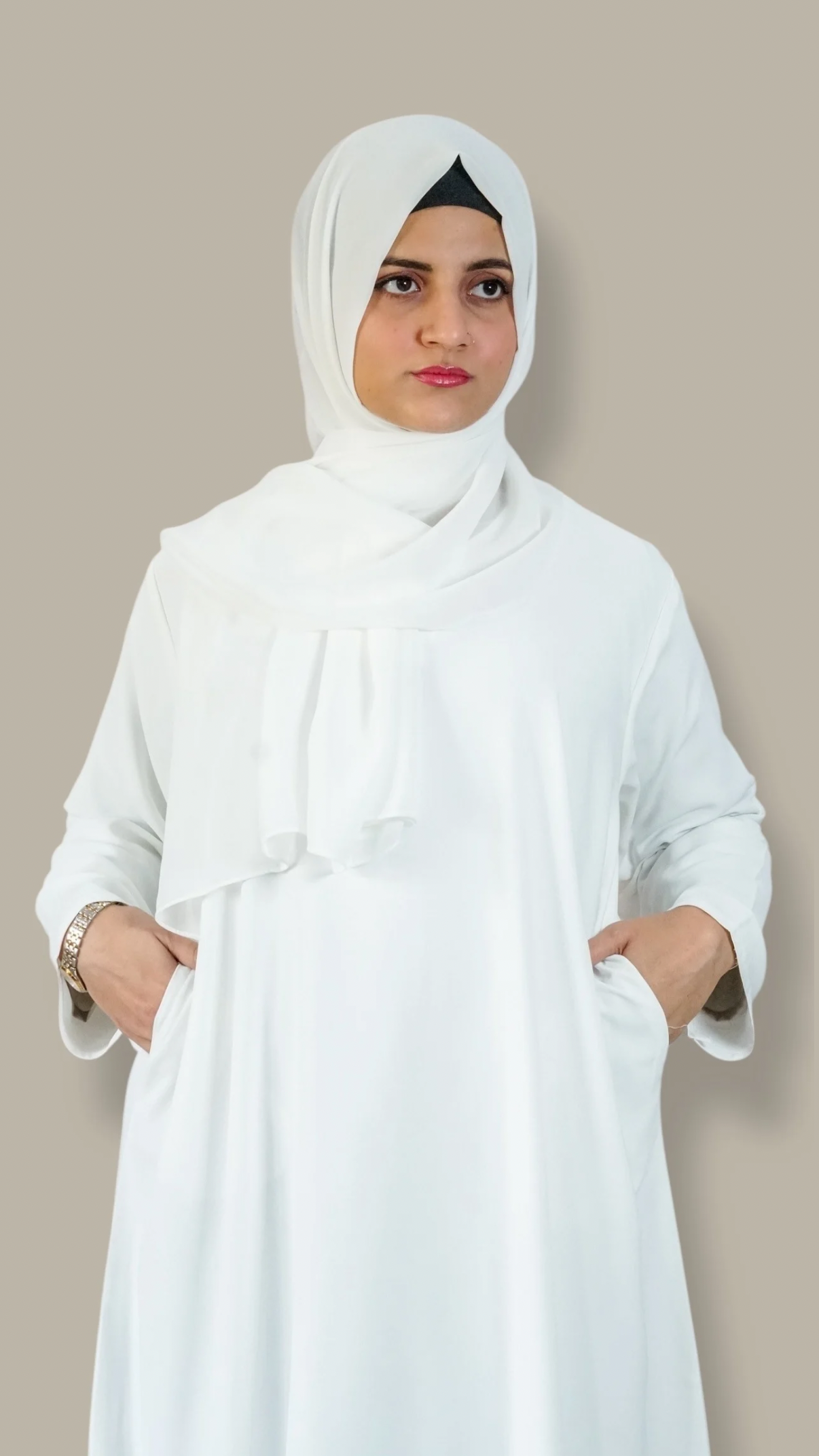 Mirage Abaya - Pearl White
