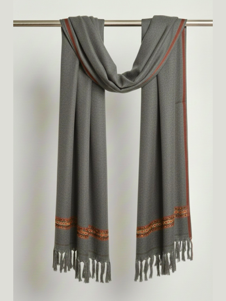 Plain Winter Shawls - Smoke Grey (Unisex)