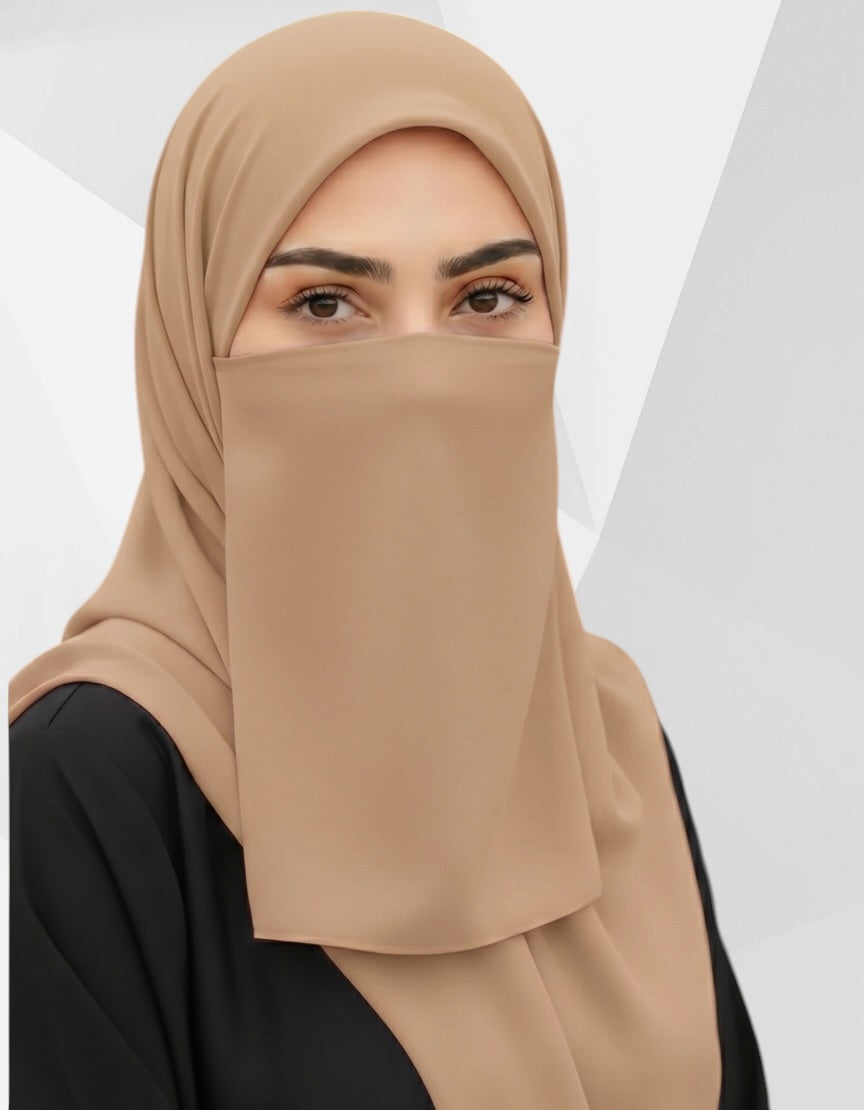 Matching Hijab & Niqab Sets - Beige