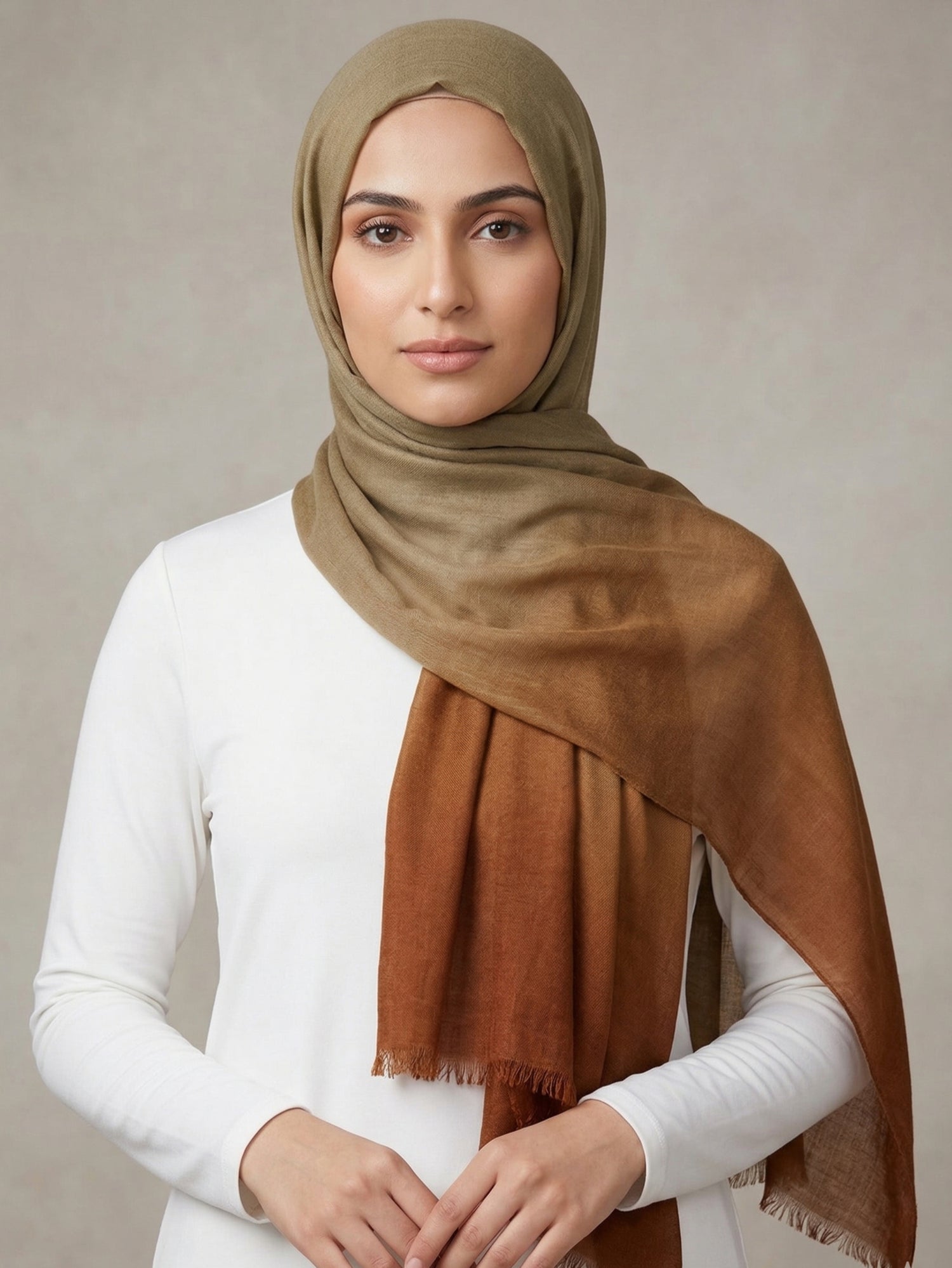 Mira Printed Hijabs - Caramel