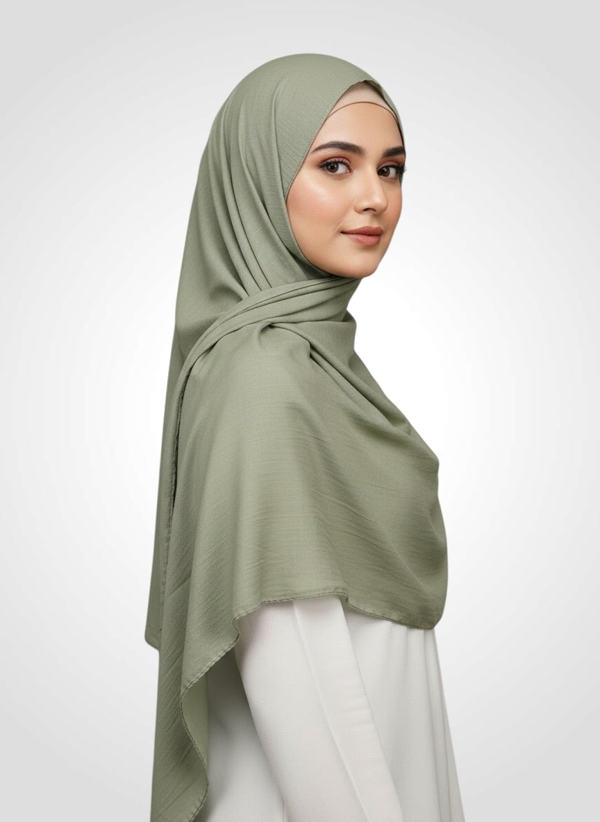 Crushé (Cotton Crush Hijab - Artichoke