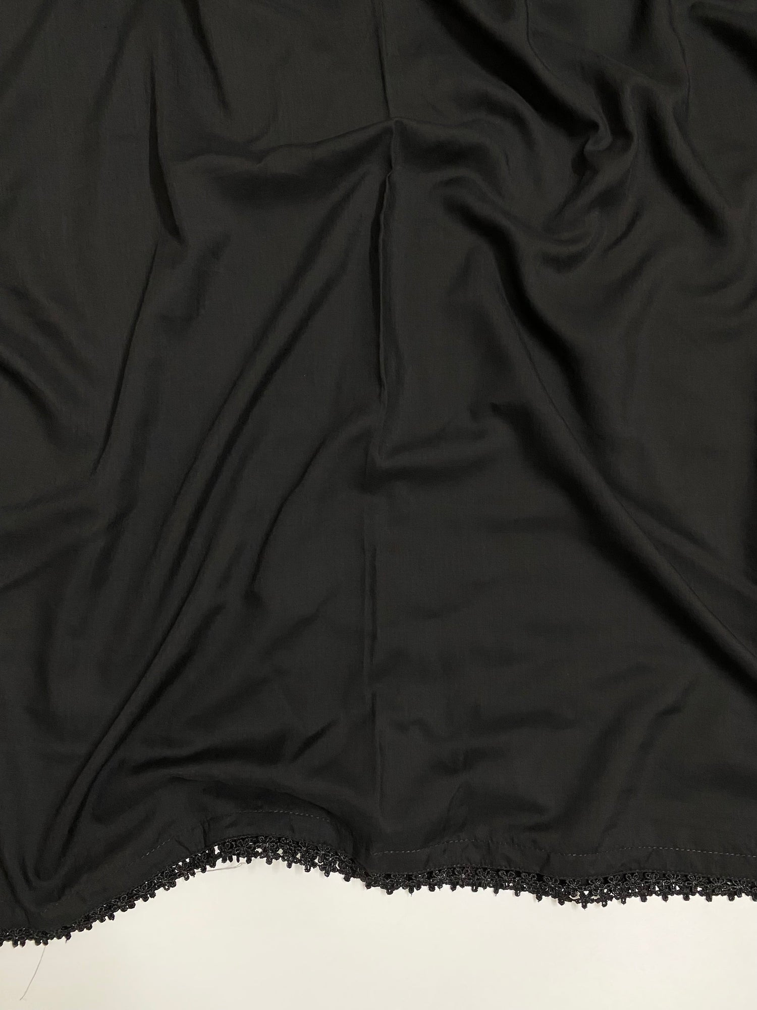 Premium Flat Plain Black Dupatta 10 (Imported Fabric)