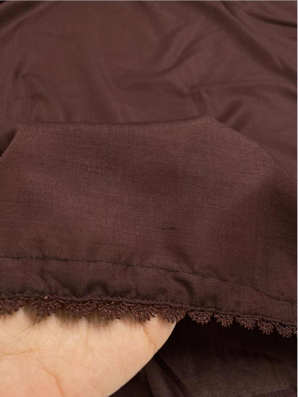 Premium Flat Plain Dupatta (Imported Fabric) - Chocolate