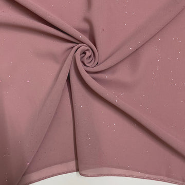 Glittered Georgette – Dusty Pink