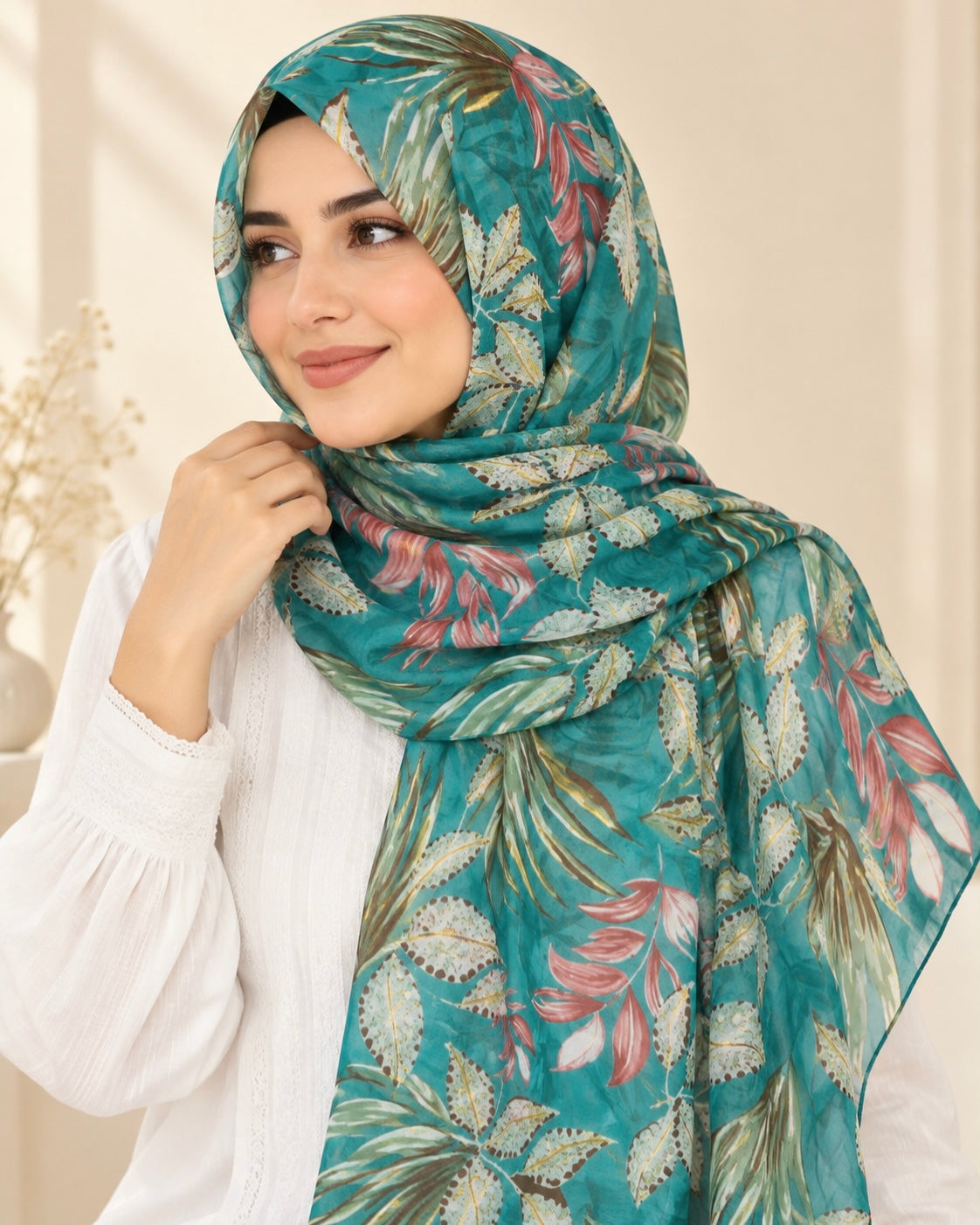 Canopy Lawn Foil Printed Hijab