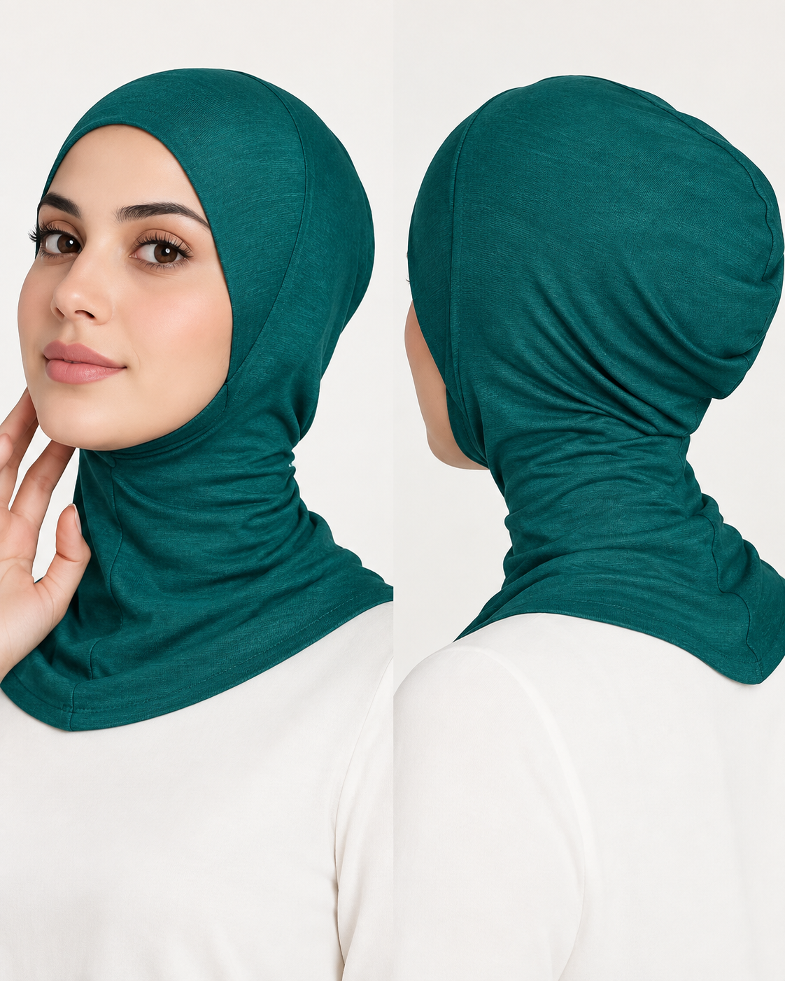 Neck Cover Hijab Cap - Peacock