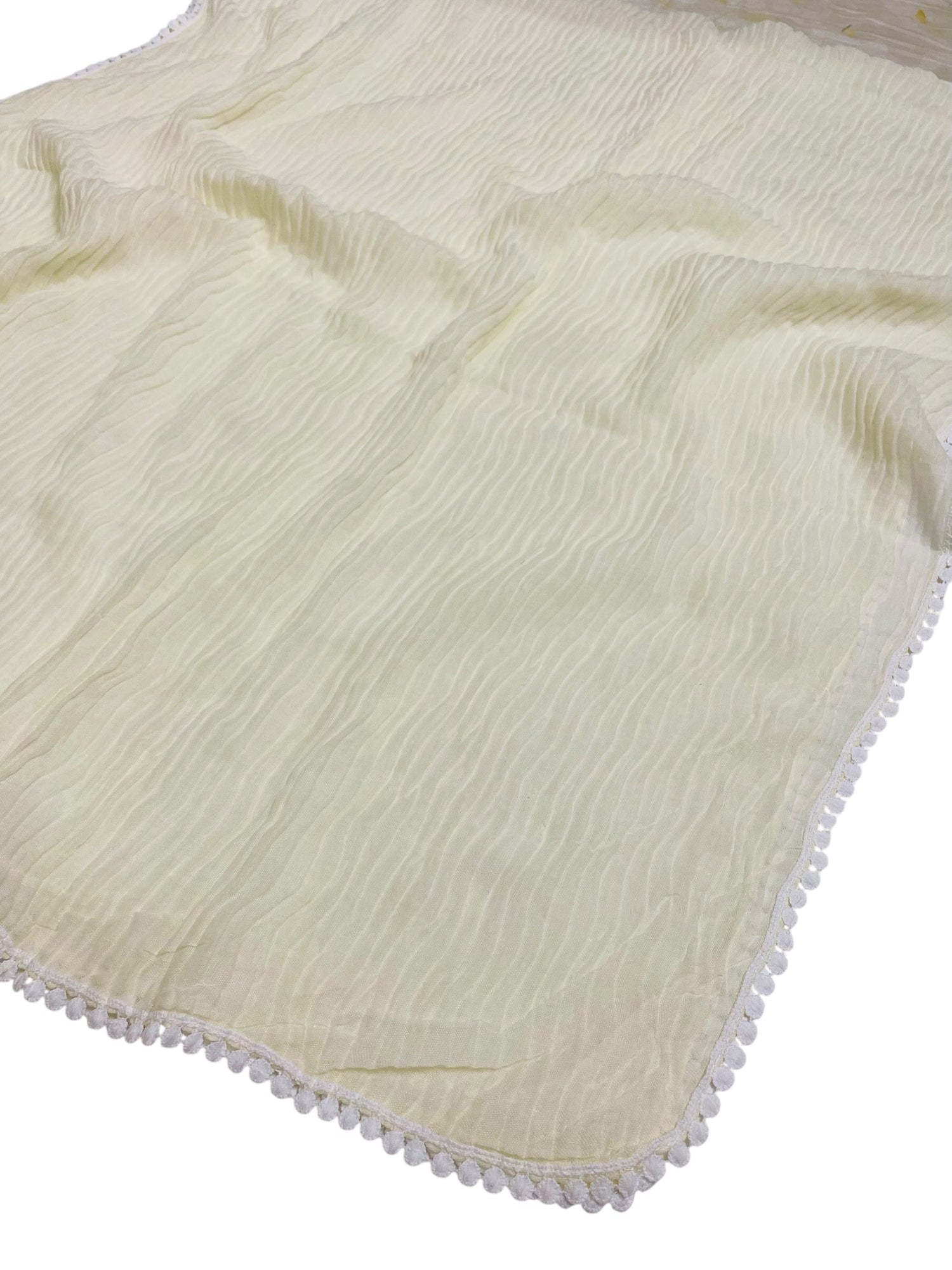 Rawaa Pleated Hijabs – Cream