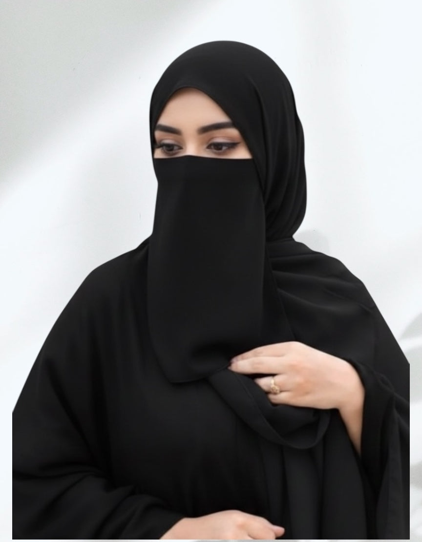 Matching Hijab & Niqab Sets - Black