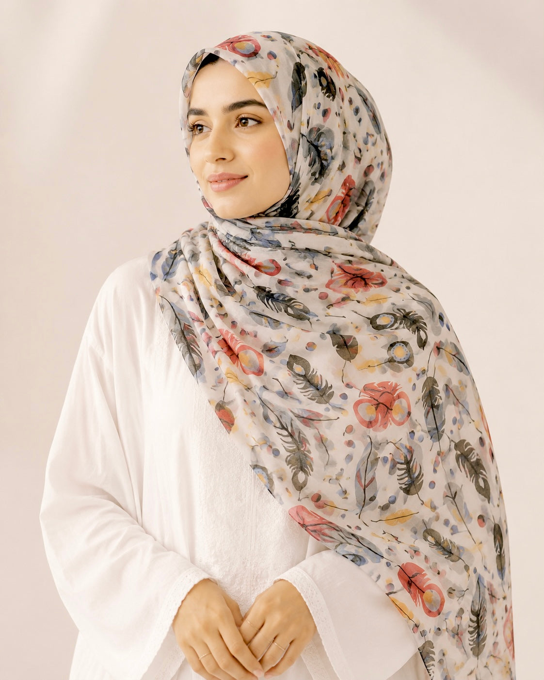 Arbor Lawn Printed Hijabs - Ash