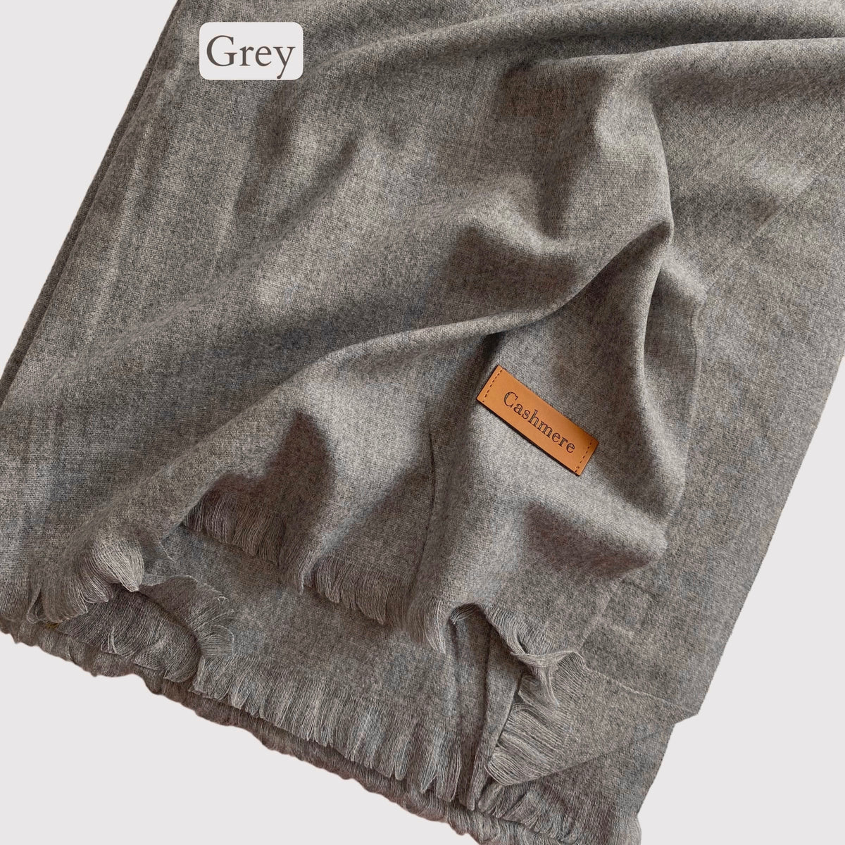 Plain Woolen Cashmere - Grey