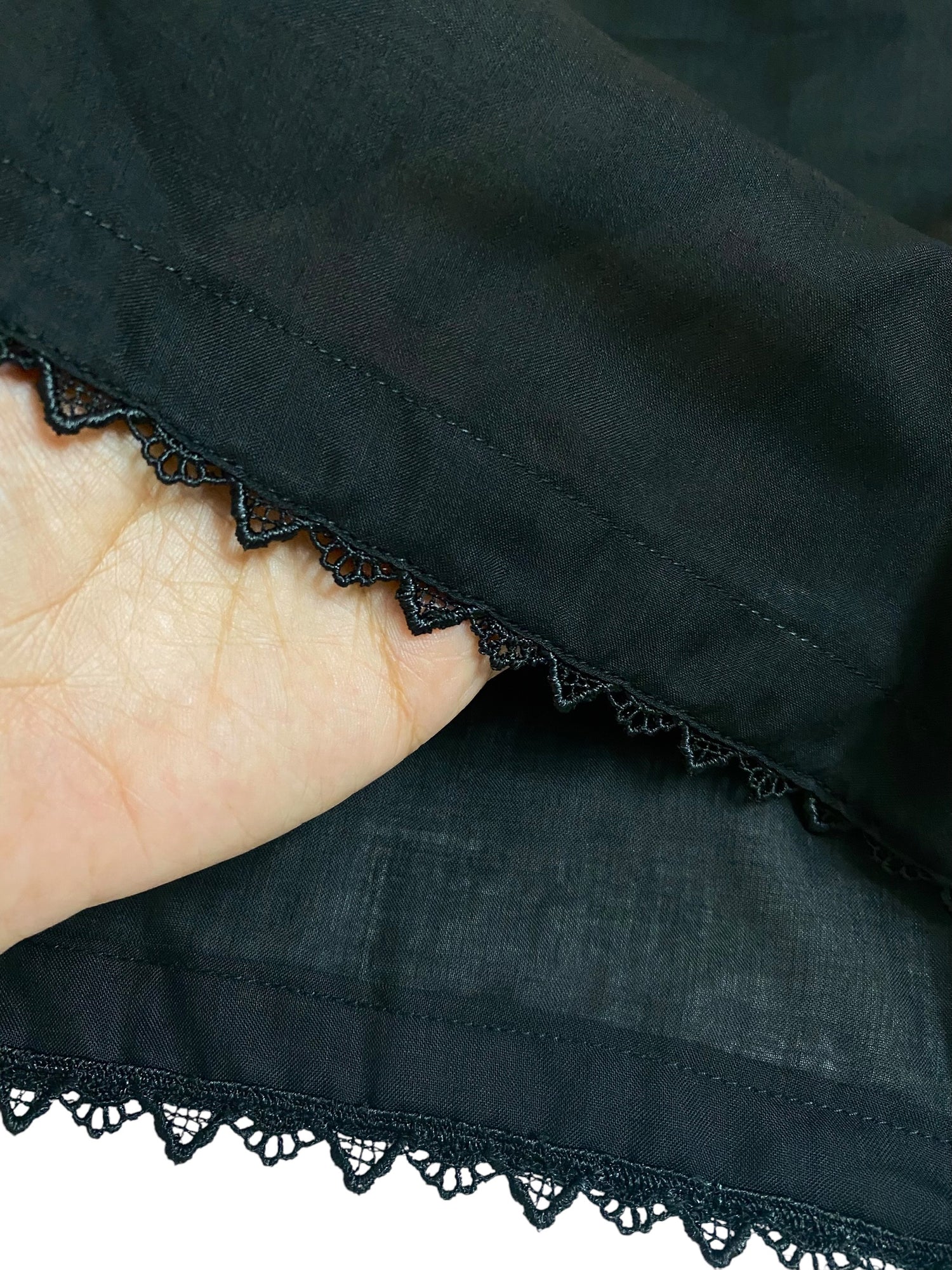 Premium Flat Plain Black Dupatta 14 (Imported Fabric)