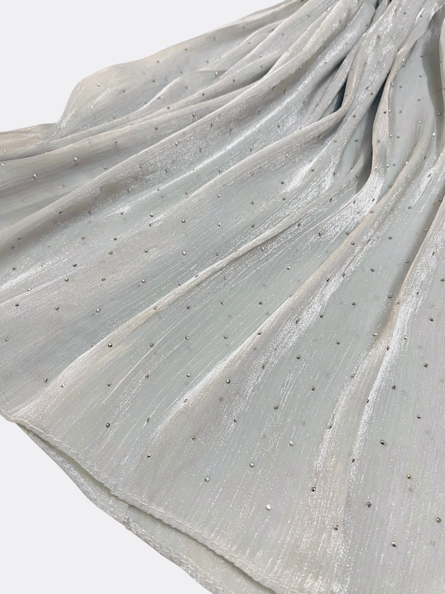 Stardust Organza Stoned Hijab - Silver