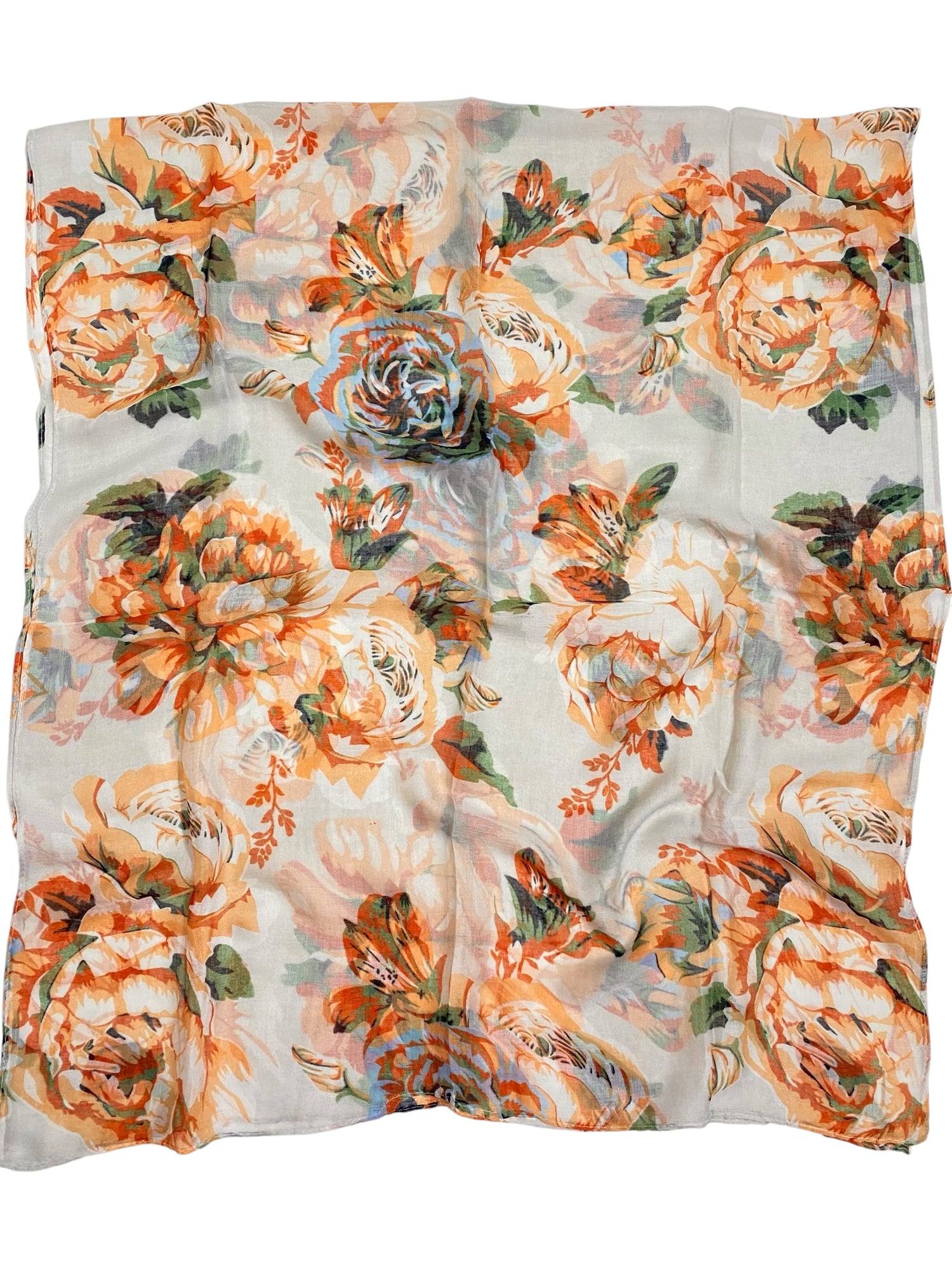 Roselle Lawn Printed Hijabs - Ice Blue