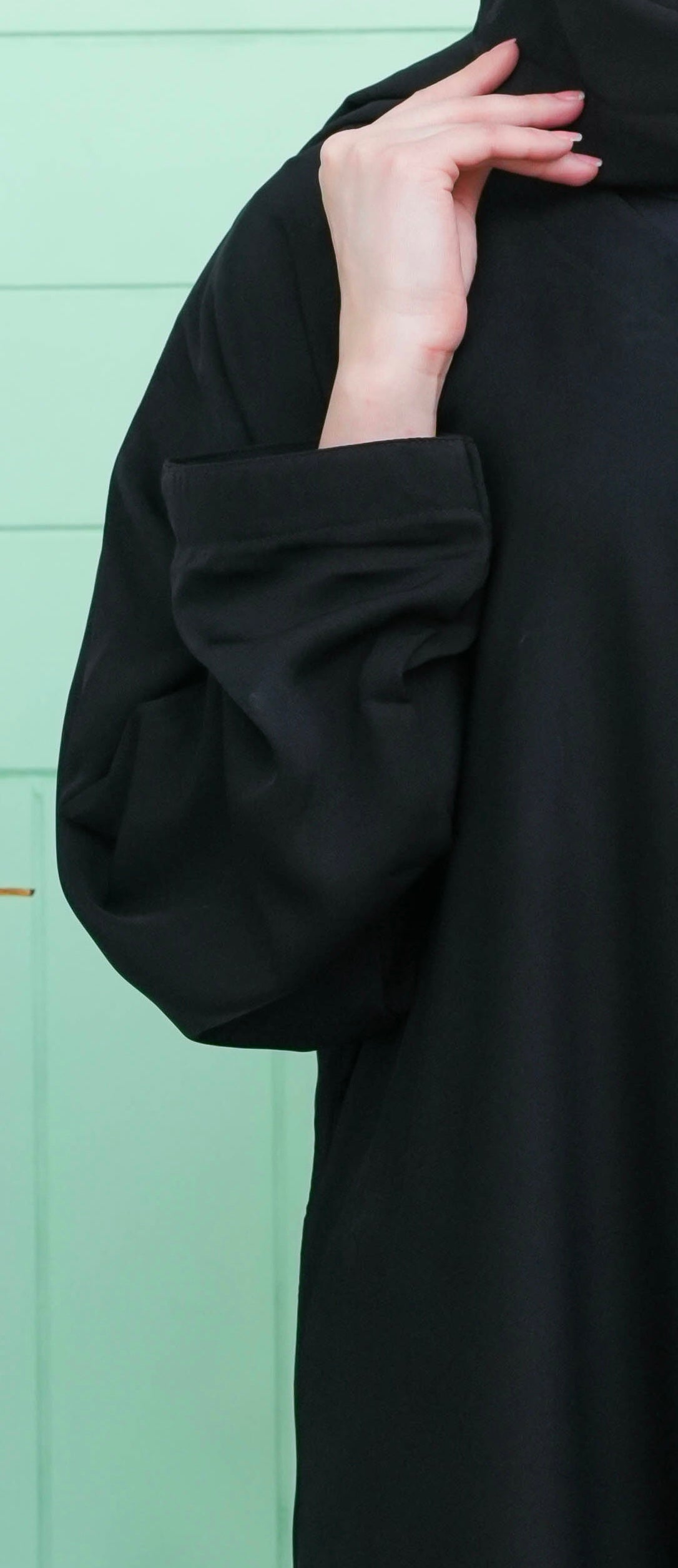 Mirage Maxi Abaya (Front Open) - Black