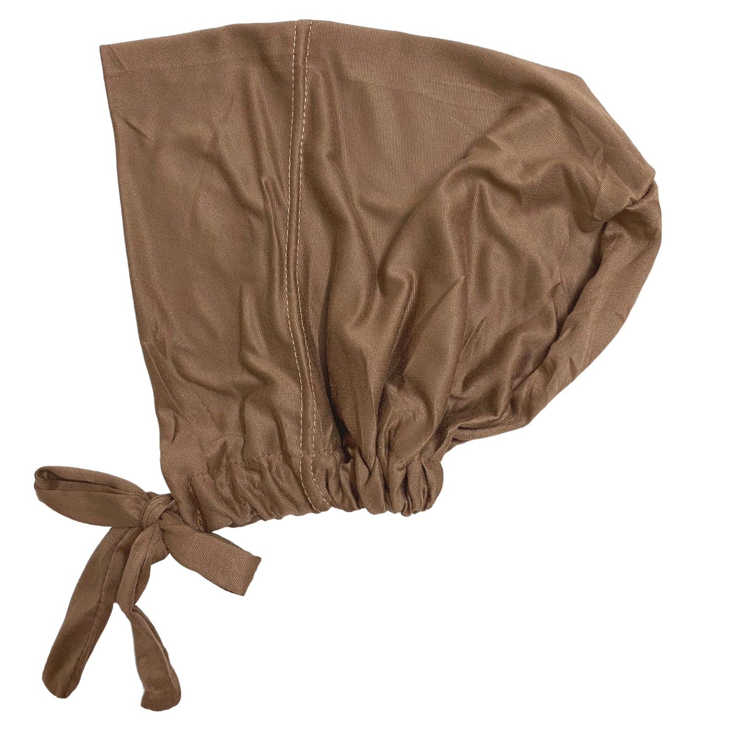 Imported Tie back Full Covered Hijab Cap – Coffee