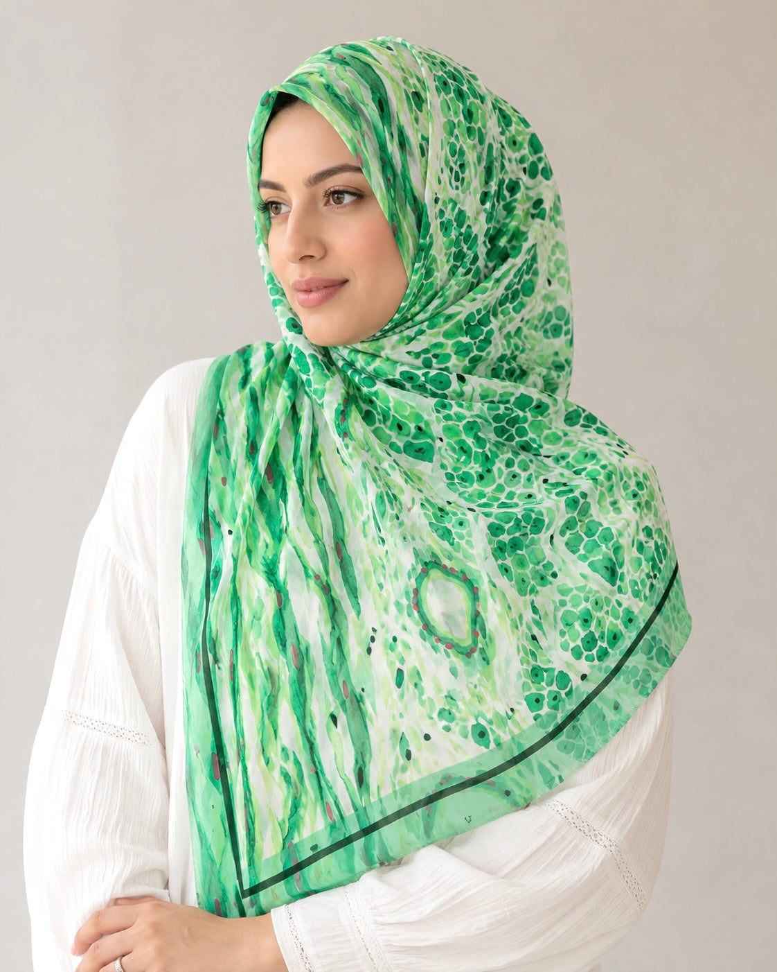 Nautica Lawn Printed Hijabs - Forest