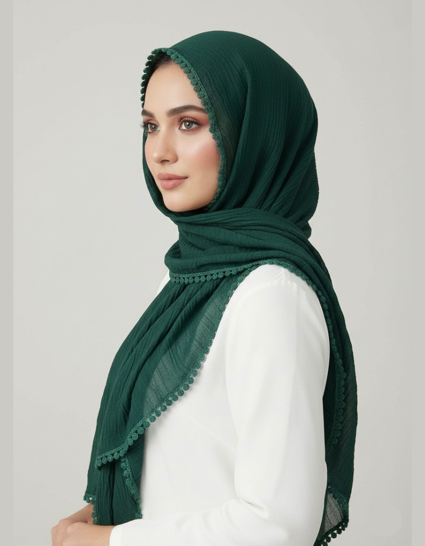 Rawaa Pleated Hijabs – Timber