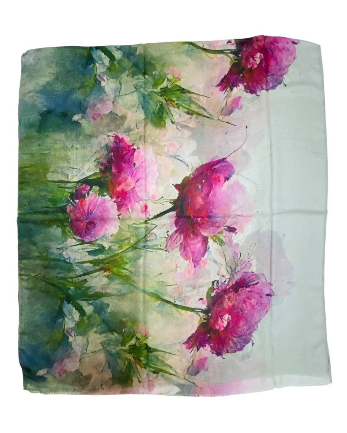 Bella Cotton Printed Hijab - Frosted Bloom