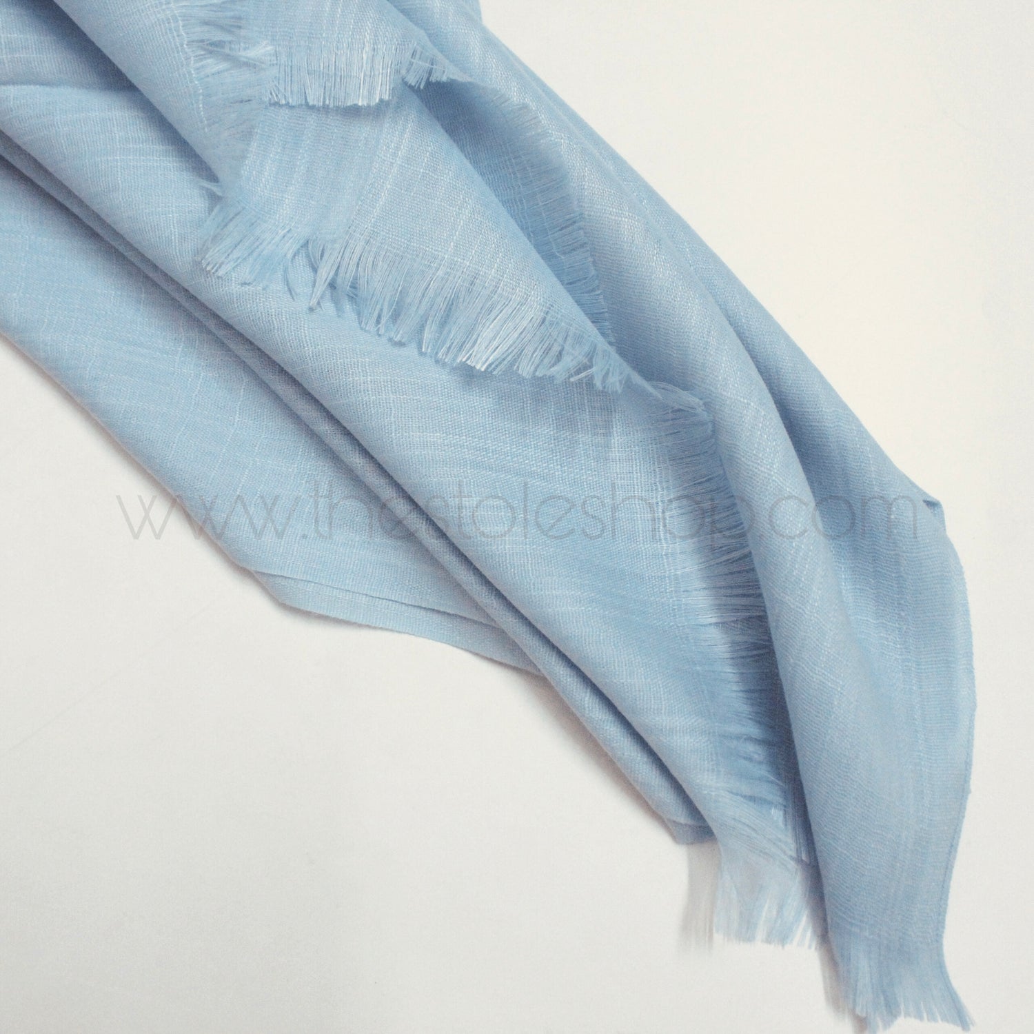 Premium Turkish – Slub Textured (Wider Width) – Breeze Blue