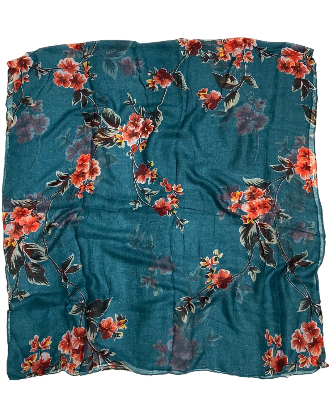 Meher Lawn Printed Hijabs - Peacock