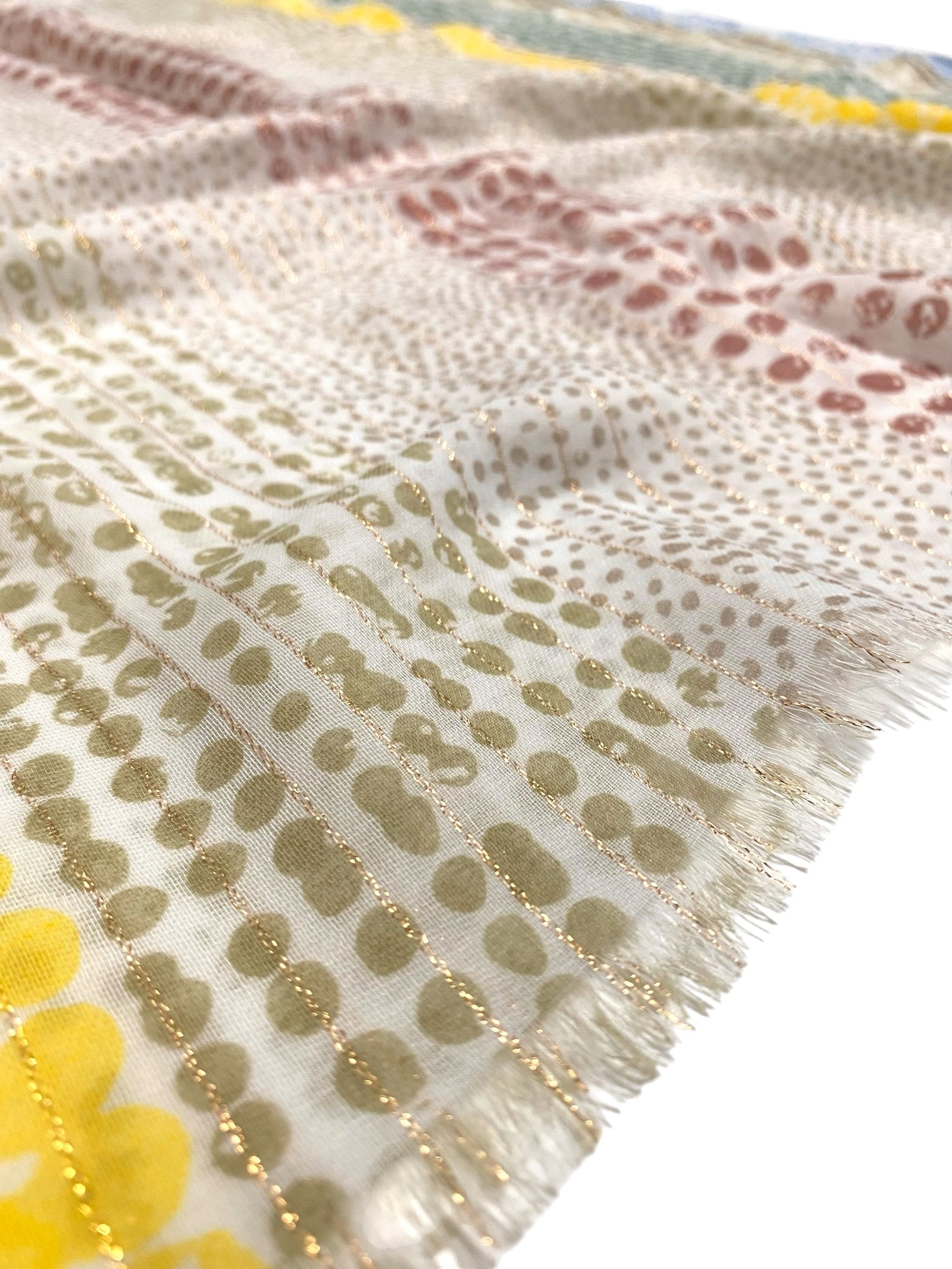 Dazzle Lawn Printed Hijabs - Mustard