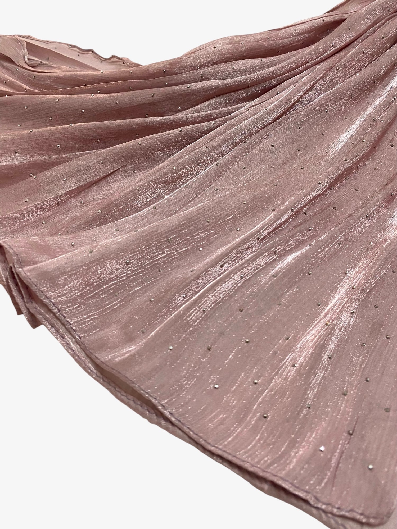 Stardust Organza Stoned Hijab - Tea pink