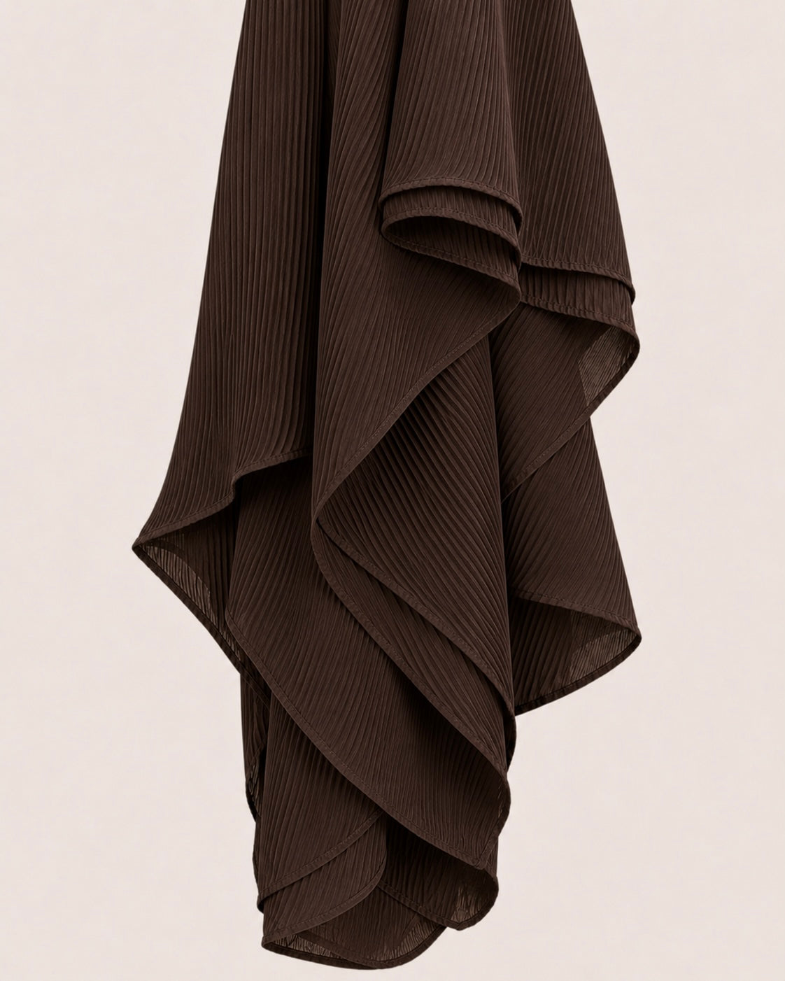 Dunes Pleated Chiffon Hijabs - Chocolate