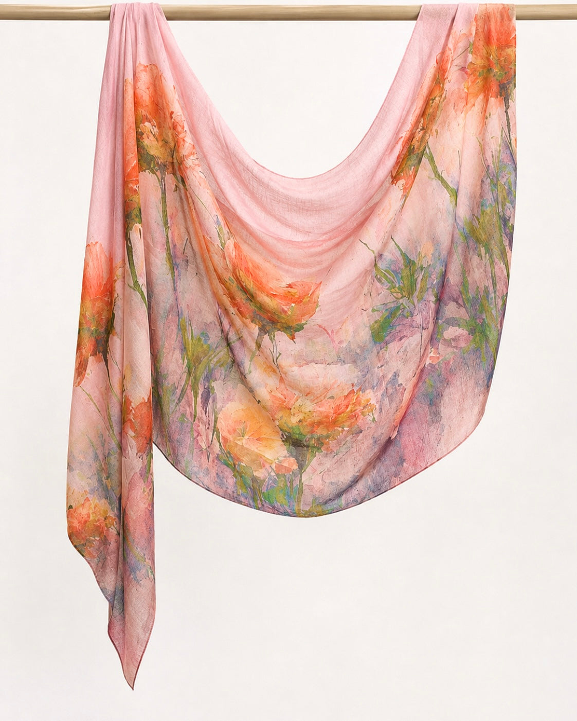 Bella Cotton Printed Hijab - Sunset Bloom