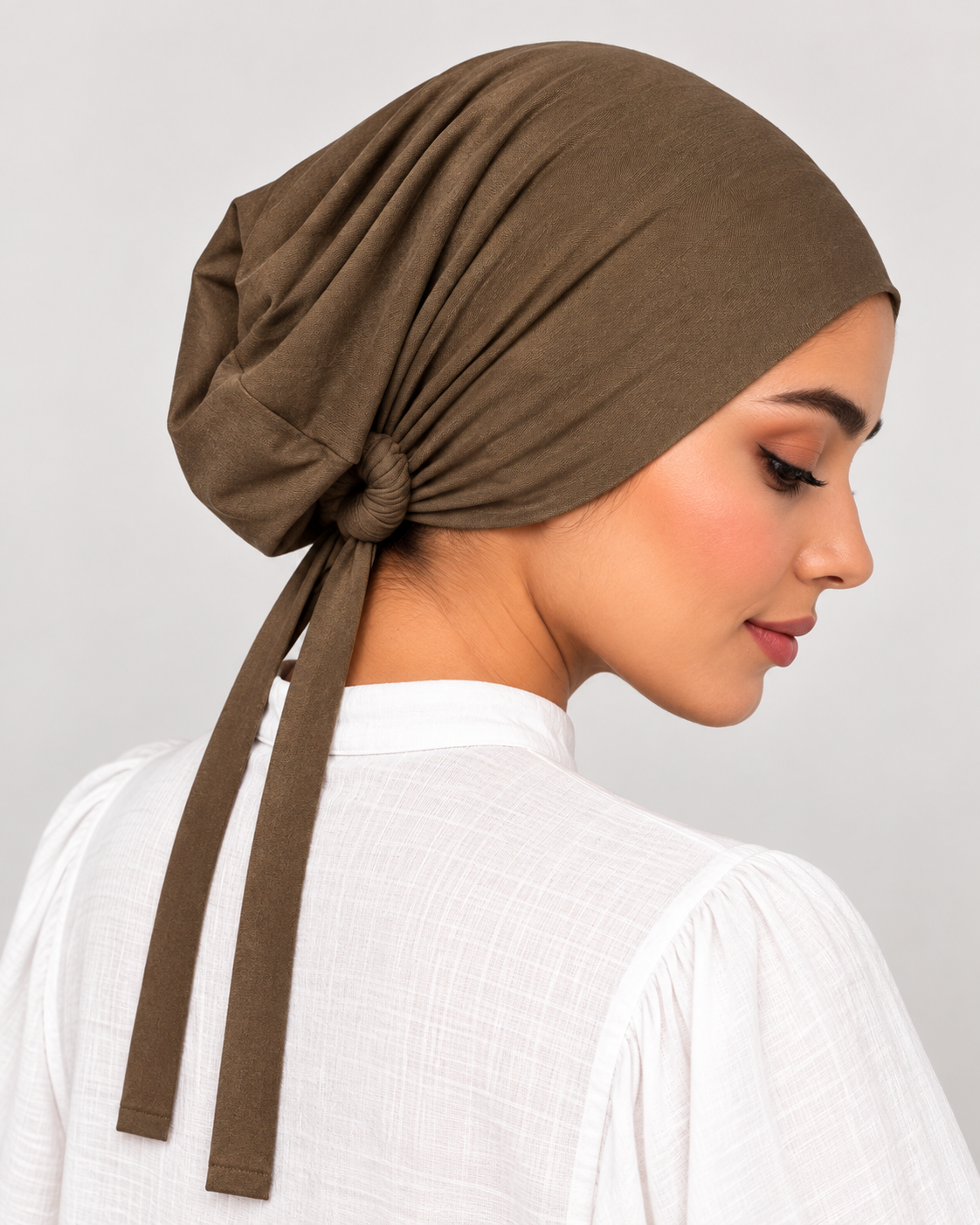 Imported Tie back Full Covered Hijab Cap – Tortilla